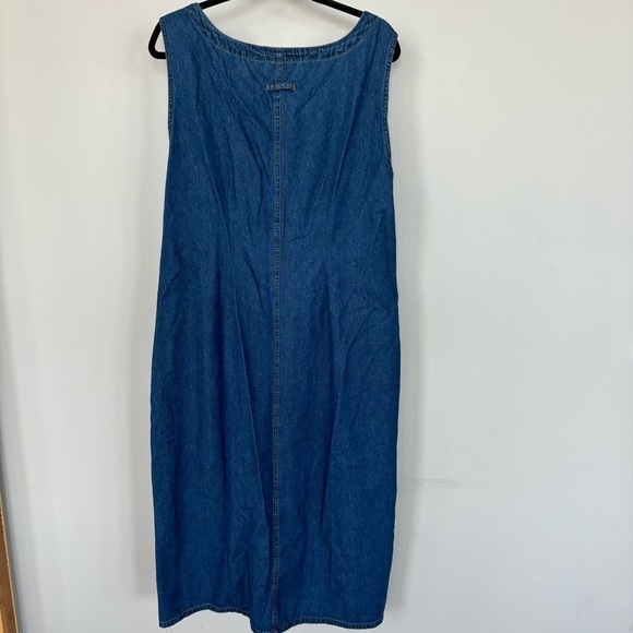 Erica II & Co. Cotton Denim Tank Button Front Dress Size 2X - Picture 3 of 6